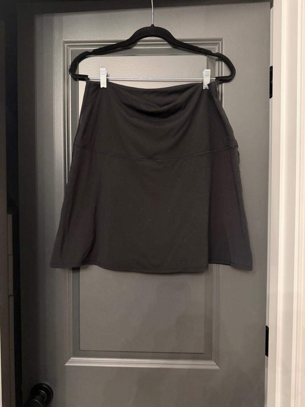 Isabel Maternity Black A-Line Athletic Skort